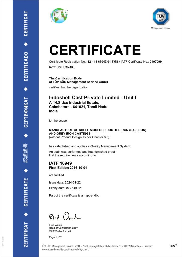 Quality – Indoshell Cast Private Limited